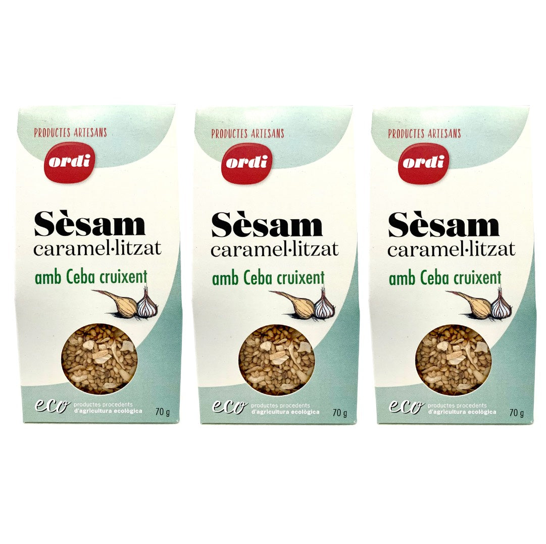Sèsam caramel·litzat amb ceba cruixent 70g