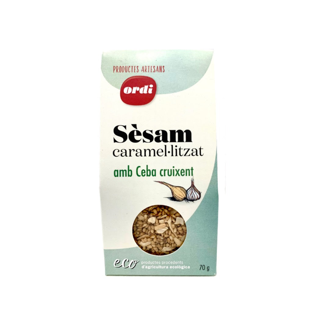 Sèsam caramel·litzat amb ceba cruixent 70g
