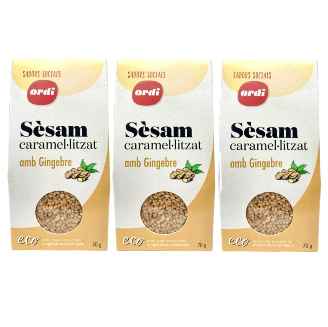 Sèsam caramel·litzat amb gingebre 70g