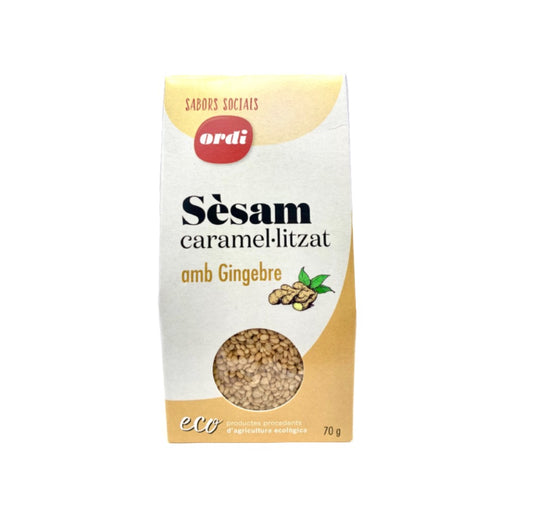 Sèsam caramel·litzat amb gingebre 70g