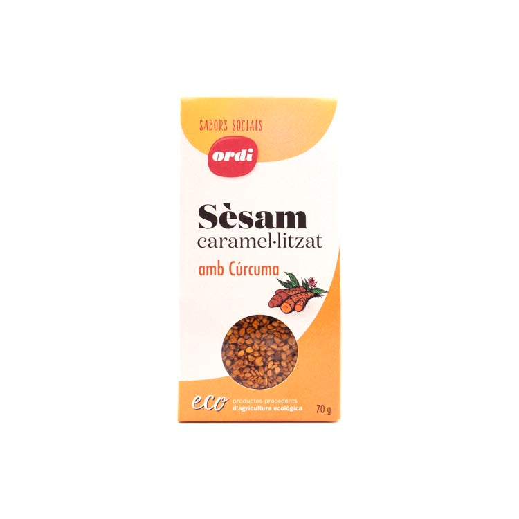 Sèsam caramel·litzat amb cúrcuma 70g